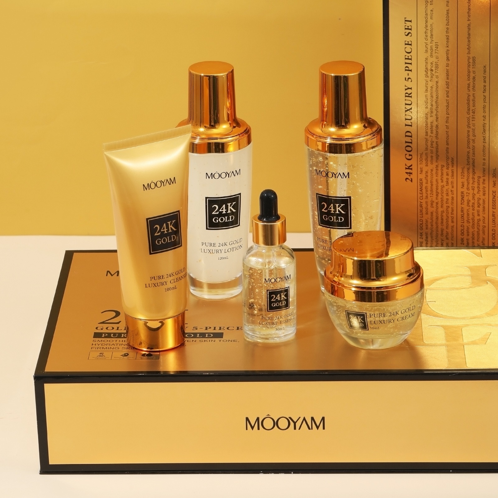 Luxury Skincare Anti Aging - 24K Gold LUXE Hydraterende Anti-Rimpel Set