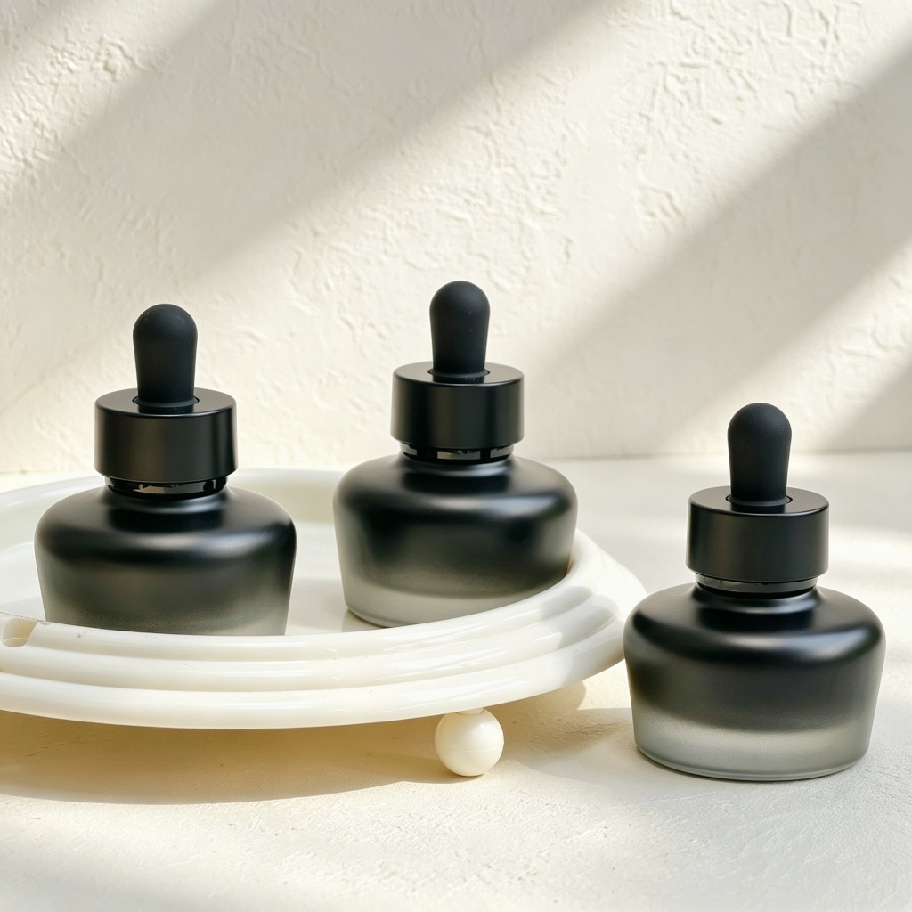 Luxury Skincare Essential - 30ml matglazen druppelfles, donker, lichtwerend, voor
